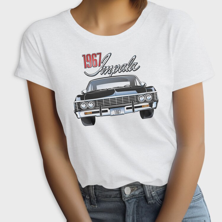 1967 Impala Classic Car Artwork, Tricou Femei