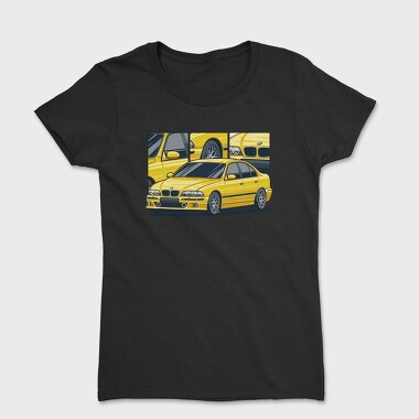 Yellow Bmw 5 Series Fast Mod, Tricou Femei