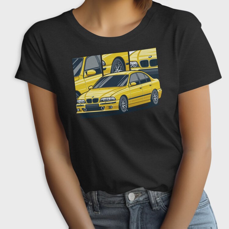Yellow Bmw 5 Series Fast Mod, Tricou Femei