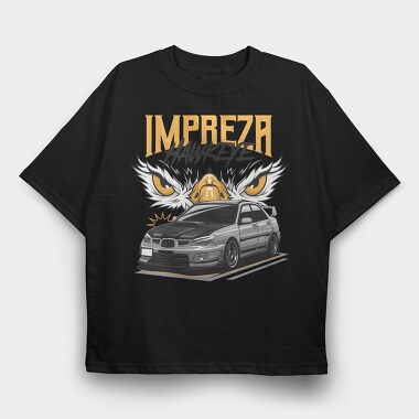 Silver Wrx Hawk Eyes Stance, Tricou Oversize Barbati (Unisex)