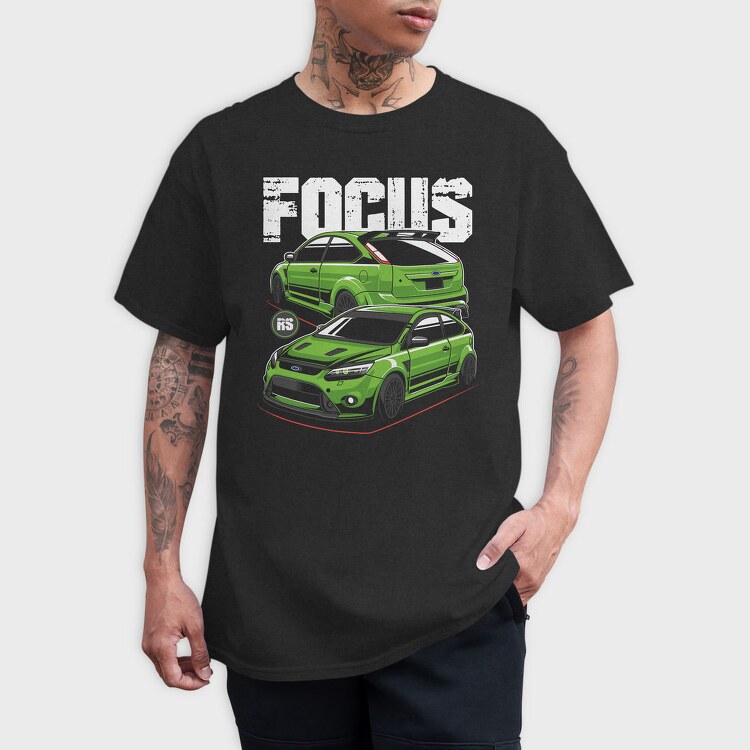 Green Focus Rs Fast Car, Tricou Barbati (Unisex)