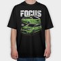 Green Focus Rs Fast Car, Tricou Oversize Barbati (Unisex)