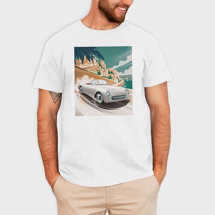 Coastal Vintage Car Cruise, Tricou Barbati (Unisex)