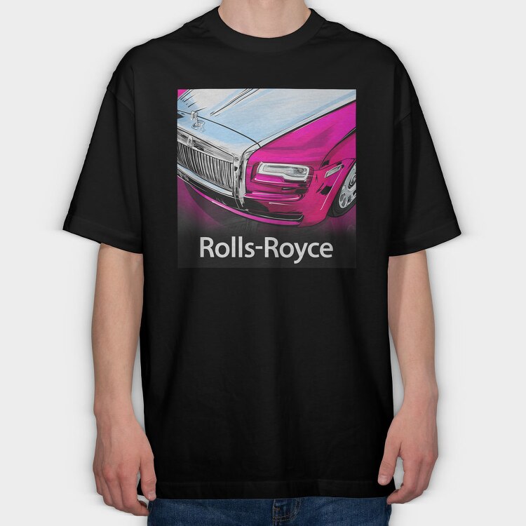 Rolls Royce Pink Fantasy, Tricou Oversize Barbati (Unisex)