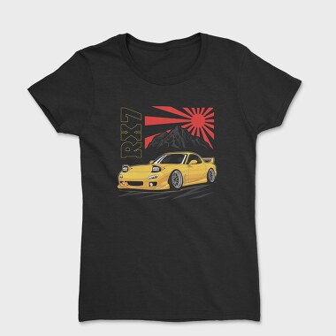 Yellow Nissan Rx7 Fast Metallic, Tricou Femei