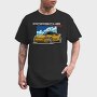 Yellow Porsche Turbo S Night Sky, Tricou Barbati (Unisex)