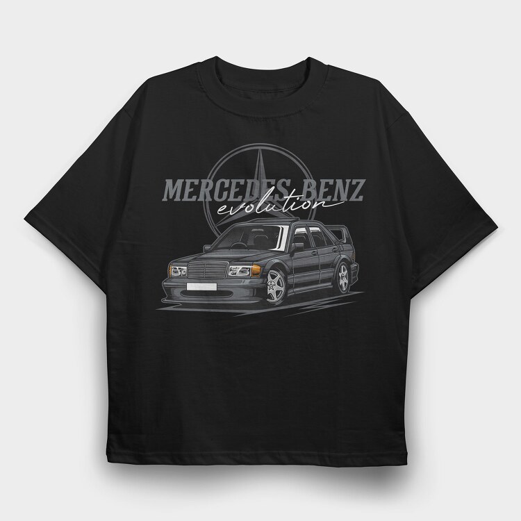 Mercedes Benz Wagon, Tricou Oversize Barbati (Unisex)