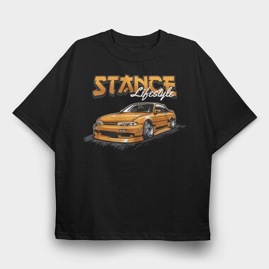 Orange Stance Style, Tricou Oversize Barbati (Unisex)