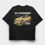 Twin Turbo Power, Tricou Oversize Barbati (Unisex)