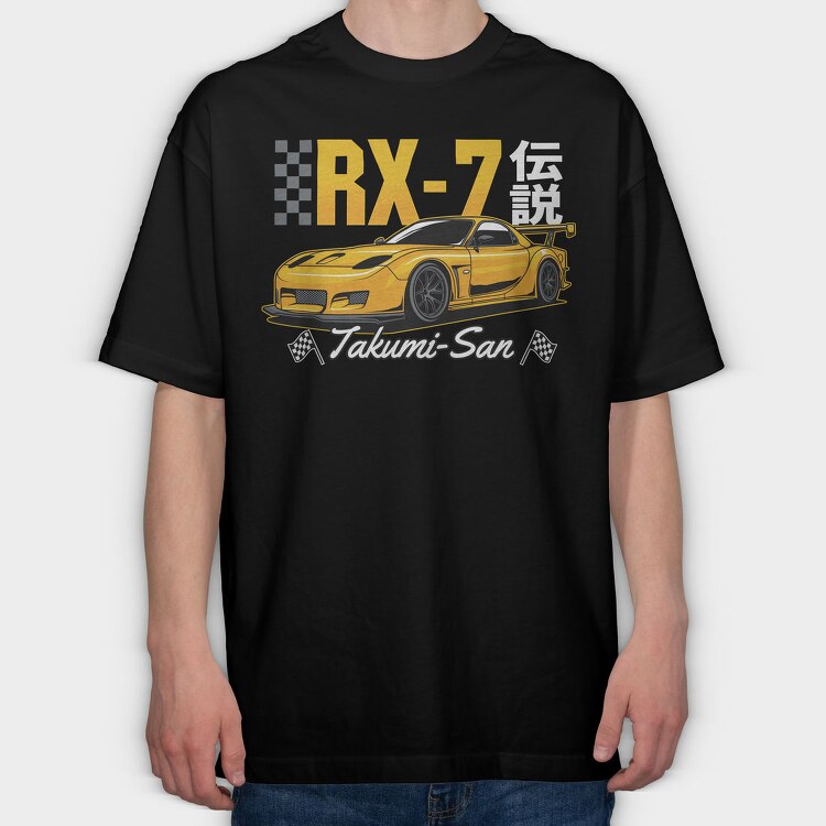 Rx7 Racing, Tricou Oversize Barbati (Unisex)