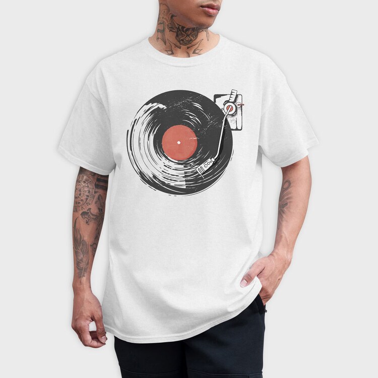 Vinyl Record, Tricou Barbati (Unisex)
