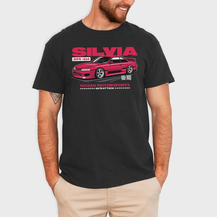 S14 Silvia Red, Tricou Barbati (Unisex)