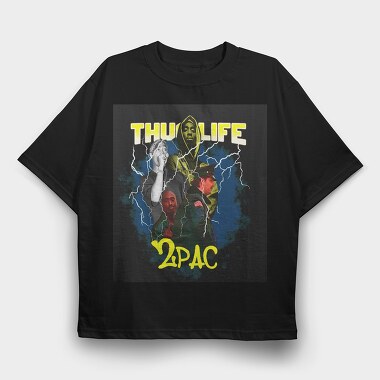 Thug Life 2pac, Tricou Oversize Barbati (Unisex)