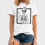 Skull Messy Bun Coffee, Tricou Barbati (Unisex)