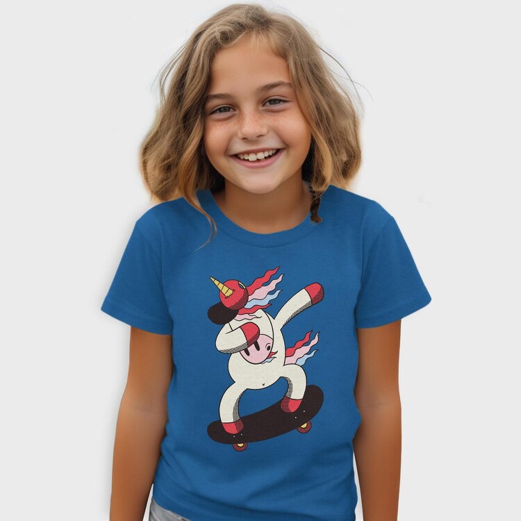 Dabbing Skater Unicorn, Tricou Copii