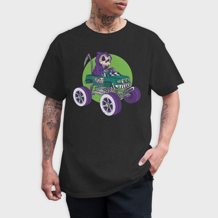 Skull Monstertruck, Tricou Barbati (Unisex)