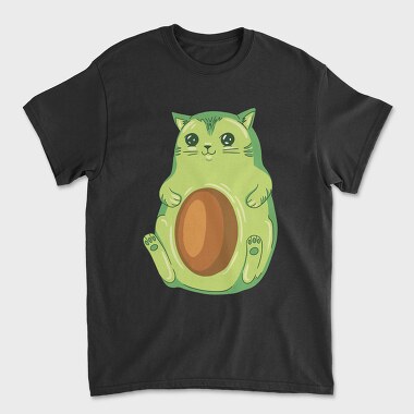 Avocado Cat, Tricou Barbati (Unisex)
