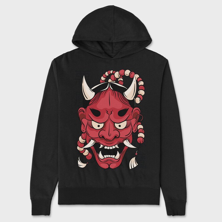 Awesome Hannya Demon Mask, Hanorac Oversize Barbati (Unisex)