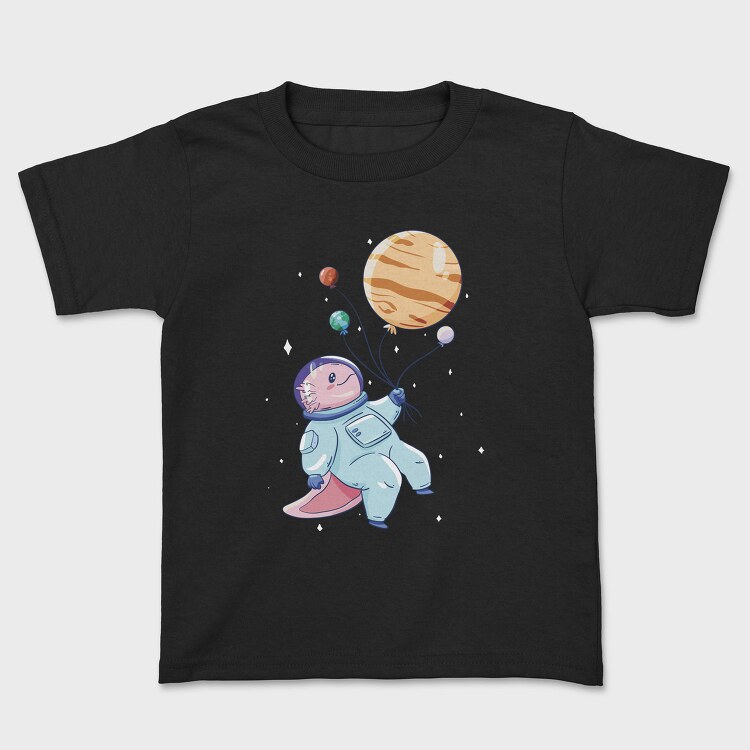 Axolotl Astronaut In Space, Tricou Copii