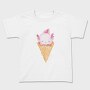 Axolotl Ice Cream Watercolor, Tricou Copii