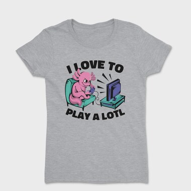Axolotl Playing Video Games Gamer Couch Tv, Tricou Femei