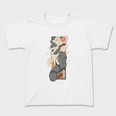 Cat Sunset Japanese Traditional, Tricou Copii
