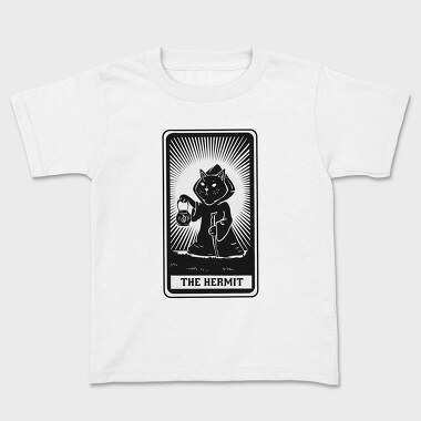 Cat Tarot Card Fantasy The Hermit, Tricou Copii