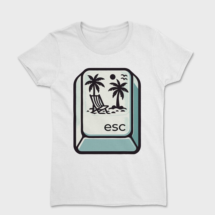 Beach Escape Key Esc, Tricou Femei