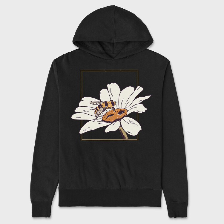 Bee Flower, Hanorac Oversize Barbati (Unisex)