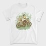 Bicycle Frogs Vintage Riding A Bike, Tricou Barbati (Unisex)