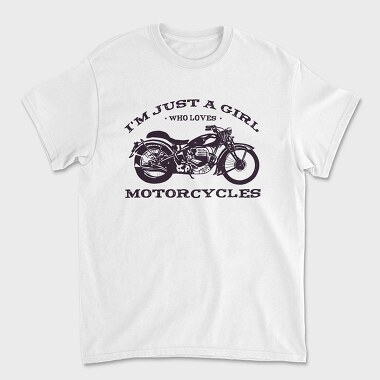 Biker Girl Love Motorcycles, Tricou Barbati (Unisex)