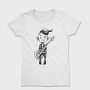 Character Holding Guitar Punk, Tricou Femei