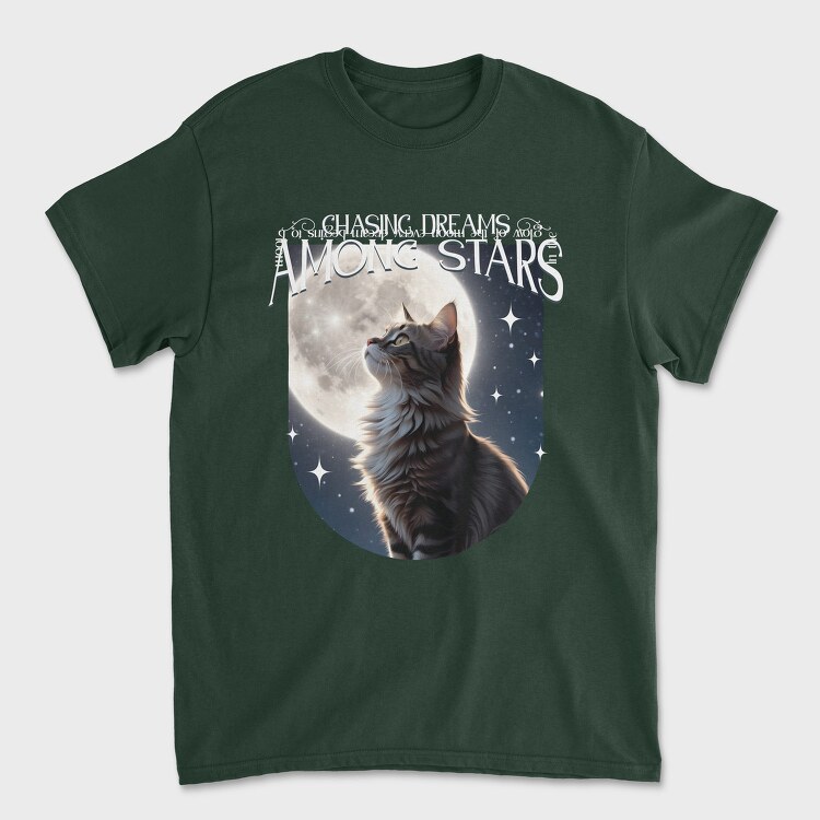 Chasing Dreams Among The Stars Cat Trend, Tricou Barbati (Unisex)