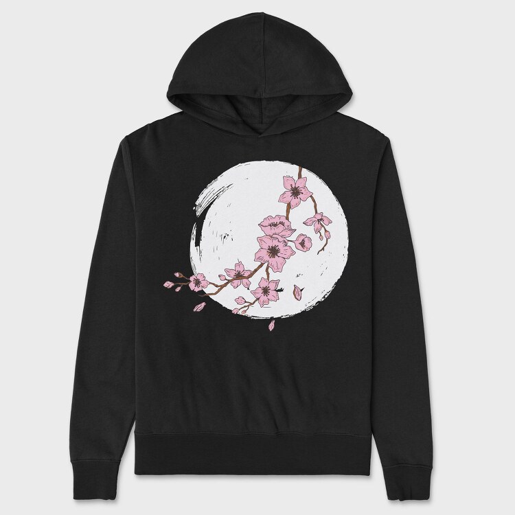 Cherry Blossom Moon, Hanorac Oversize Barbati (Unisex)