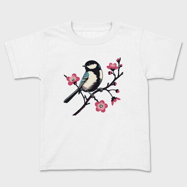 Chickadee On Blossom, Tricou Copii