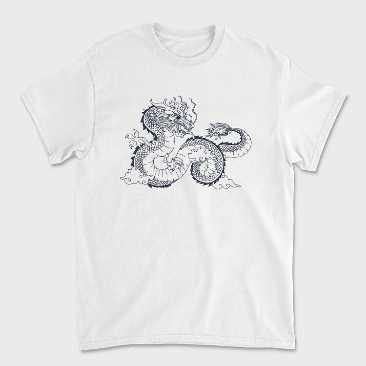 Chinese Dragon Illustration, Tricou Barbati (Unisex)