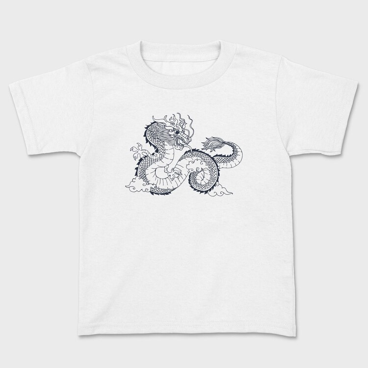 Chinese Dragon Illustration, Tricou Copii