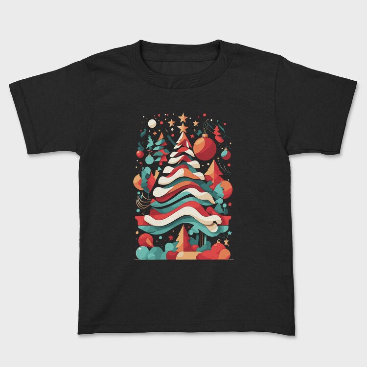 Abstract Christmas Tree Festivity, Tricou Copii