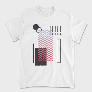 Abstract Waves Geometric, Tricou Barbati (Unisex)