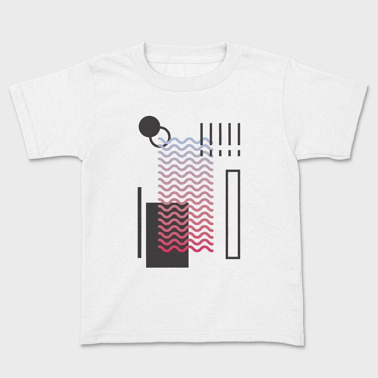 Abstract Waves Geometric, Tricou Copii
