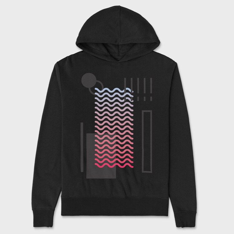Abstract Waves Geometric, Hanorac Oversize Barbati (Unisex)