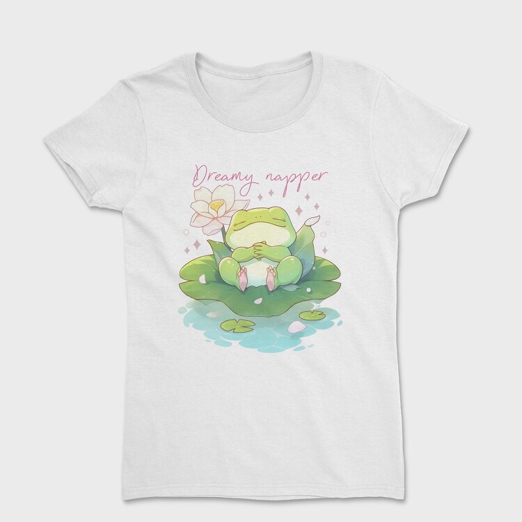 Adorable Frog Animal Dreamy Napper, Tricou Femei