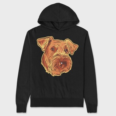 Airedale Terrier Dog, Hanorac Oversize Barbati (Unisex)