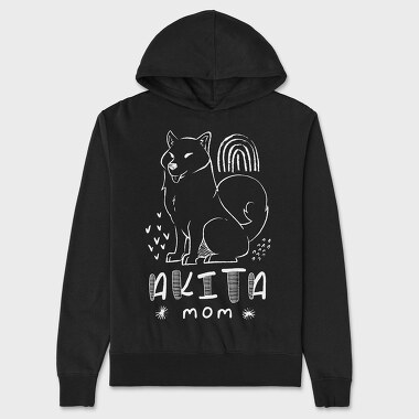 Akita Dog Mom, Hanorac Oversize Barbati (Unisex)