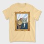 American Gothic Cat Farmer, Tricou Barbati (Unisex)