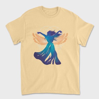Angel Woman Fantasy Flower Of Life, Tricou Barbati (Unisex)