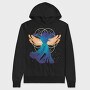 Angel Woman Fantasy Flower Of Life, Hanorac Oversize Barbati (Unisex)