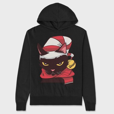 Angry Cat Christmas, Hanorac Oversize Barbati (Unisex)