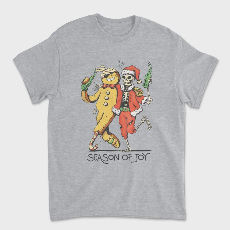 Cool Anti Christmas Skeleton Santa Ginger Cookie, Tricou Barbati (Unisex)