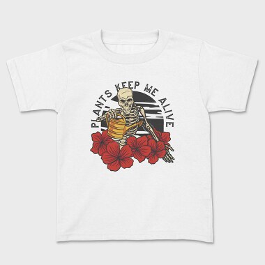 Cool Plants Skeleton Skull, Tricou Copii